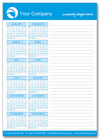 Template 8 with Calendar